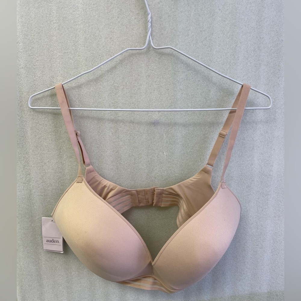 Auden Women's Tan Bra, Push Up Wirefree Bra 34DD